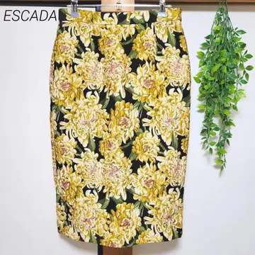ESCADA 에스카다 스커트 꽃무늬 자수 라메
