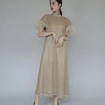 새상품급 J by blue 제이바이블루 지오메트릭 체인 레이스 드레스