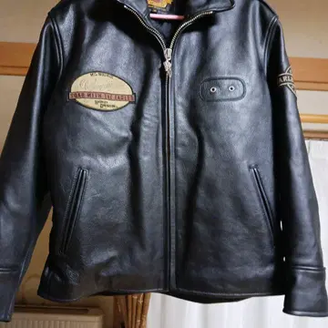 Harley Davidson 블랙 가죽 라이더 자켓