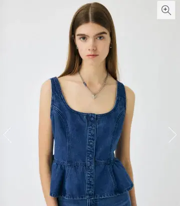 moussy SQUARE NECK 데님 뷔스티에