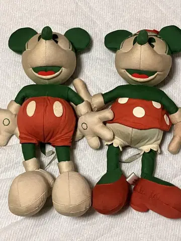 미키와 미니 봉제 인형 레트로