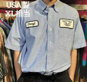 XL 상당 미국제 와펜 반팔 워크 셔츠 USA 빈티지 의류