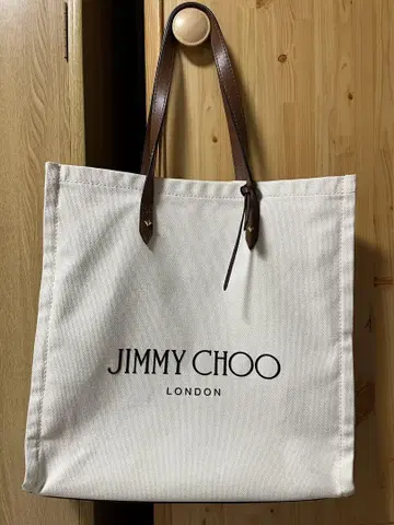 JIMMY CHOO 화이트 토트백