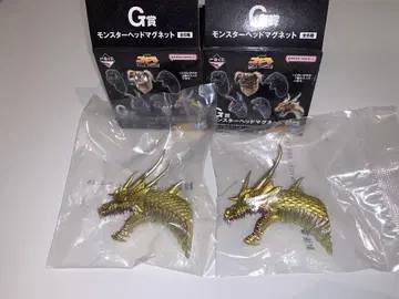 2개 킹 기드라 몬스터 헤드 마그넷 제일복권 고질라 대괴수 열전 G