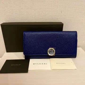 BVLOGARI 클립 라지 지갑 블루 미사용 새상품 부속물 있음
