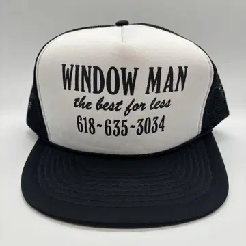 90년대 빈티지 WINDOW MAN 기업 프린트 로고 트래커 캡