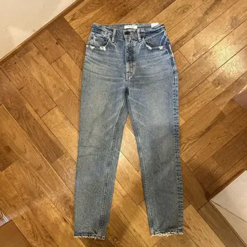 MOUSSY 빈티지 가공 하이 웨스트 스트레치 청바지