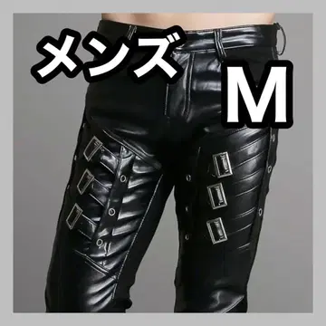 남성용 펑크 패치워크 팬츠 락 라이더 팬츠 30 블랙
