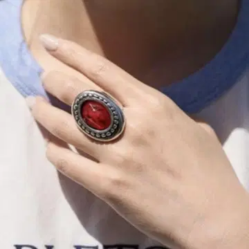 Otro Accesorio/오트로 액세서리 오벌 반지 레드