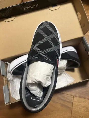 VANS 슬립온 블랙/그레이 시부야 시티 한정판