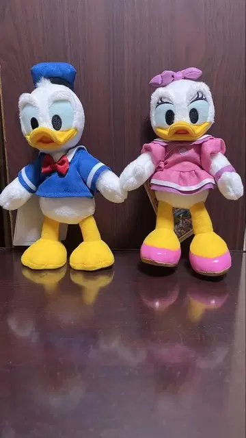 도널드 덕 데이지 덕 봉제 인형 세트 포즈 플래시