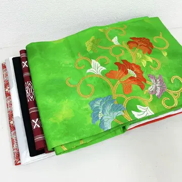 나고야 오비 순수 실크 5권 묶음 판매 리메이크 재료 S-1217