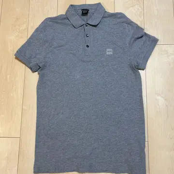 BOSS HUGO BOSS 피케 셔츠 그레이 원포인트 로고 XL 사이즈