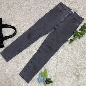 새상품급 맥피 스키니 데님 그레이 스트레치 일본제 34 XS 사이즈