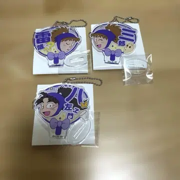 닌자 타마 란타로 데코 부채 키체인 후와 하치야 타케야 3개 세트