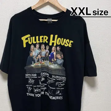 하우스 풀 하우스 티셔츠 2XL 블랙 로고 길단 USA 구제 의류
