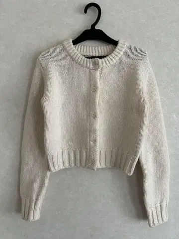 자라 아이보리 니트 가디건