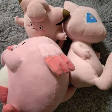 뮤우와 피피와 럭키 봉제 인형 세트
