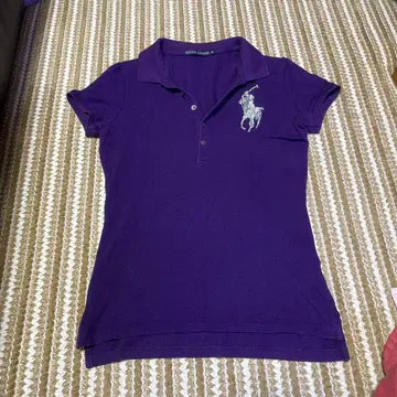 Ralph Lauren 퍼플 피케 셔츠 M