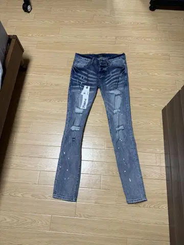 PURPLE BRAND 데미지 스키니 청바지 28인치