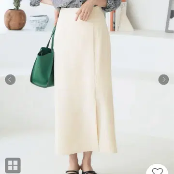 하이 웨스트 슬릿 타이트 스커트 그로브 사이즈 M