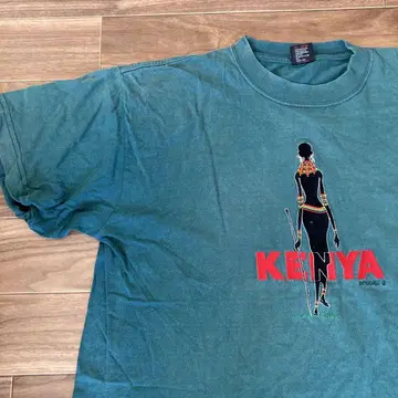 KENYA 케냐 빈티지 티셔츠 자수 디자인 케냐 제 빈티지