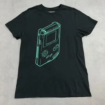 초대 게임보이 해외 규격 상의 반팔 티셔츠 구제 의류 블랙 검정 M