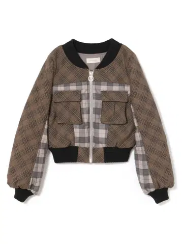 ANDMARY 앤드 마리 Coco check jacket 핑크 베이지
