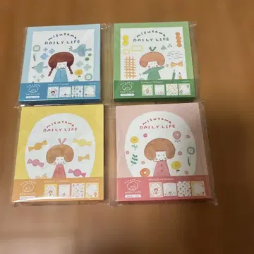 mizutama 씨 DAILY LIFE 메모 용지 4종 세트