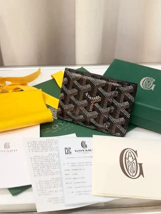 [Authentic] Goyard Insert Card Wallet Black