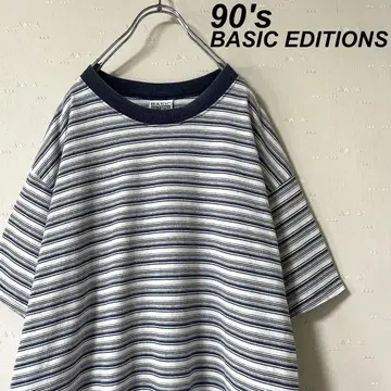 구제 의류 90's 베이직 에디션 멀티 보더 티셔츠