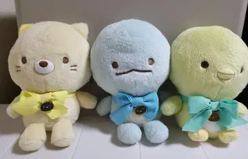 스밋코구라시 시로쿠마 손뜨개 봉제인형 3종 세트