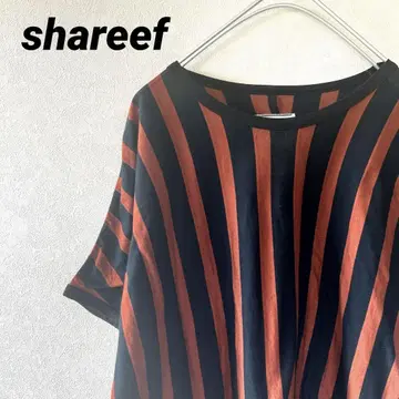 샤리프 스트라이프 컷 티셔츠 shareef 빅 실루엣 티셔츠