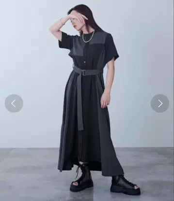 Ellno de Mavie 블랙 셔츠 원피스