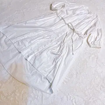 HARE 하레 셔츠 원피스 반팔 허리 리본 포함 앞뒤 길이 차이 턱