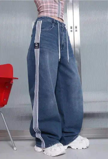 리메이크 같은 와이드 데님 팬츠
