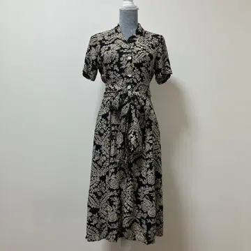 로라 애슐리 롱 원피스 리본 벨트 블랙 어른 여름 고급