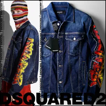 DSQUARED2 디스퀘어드 WALL 로고 스트레치 데님 자켓 L