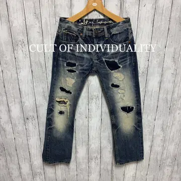CULT OF INDIVIDUALITY 데미지 가공 셀비치 데님!