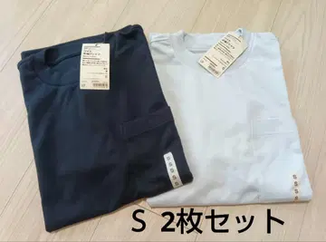 무인양품 냉감 UV 차단 와이드 반팔 티셔츠 S 2장 세트