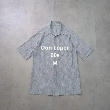 60년대 Don Loper 오픈 카라 셔츠 반팔 M