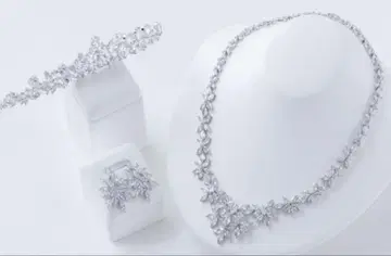 브라이덜 액세서리 목걸이 귀찌 티아라 세트