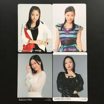 모닝구 무스메. 오다 사쿠라 트레이딩 카드 4장 세트