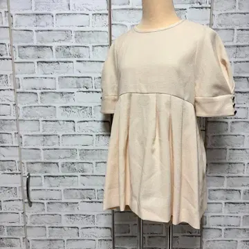 SHIPS 쉽스 린넨 라이크 턱 플레어 블라우스 아이보리 M