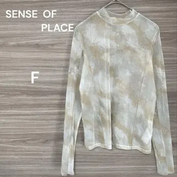 SENSE OF PLACE [F] 올 패턴 긴팔 티셔츠 시어