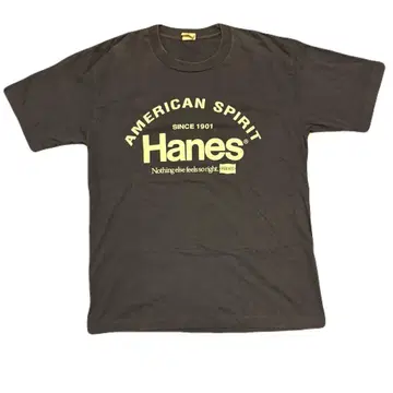 Hanes white logo 아치 로고 싱글 스티치 M