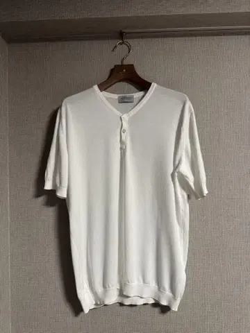 John Smedley 헨리넥 니트 셔츠 반팔