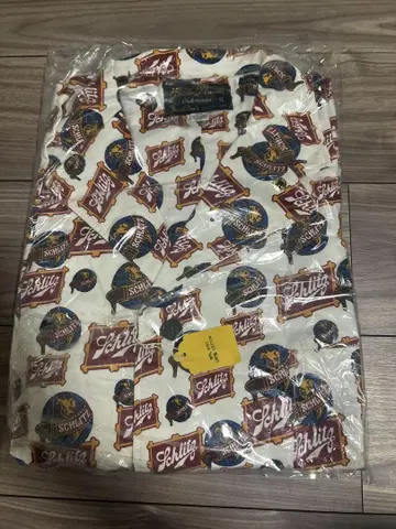 1970년대 SCHLITZ 정품 재고 프린트 코튼 재킷