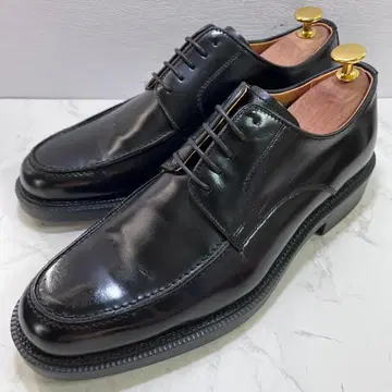 미사용급 Kenford U 칩 가죽 신발 블랙 25.0 EEE