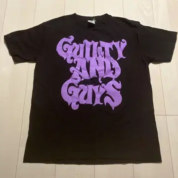 guiltyguys 티셔츠 사이즈 XL 블랙 로고 보라색